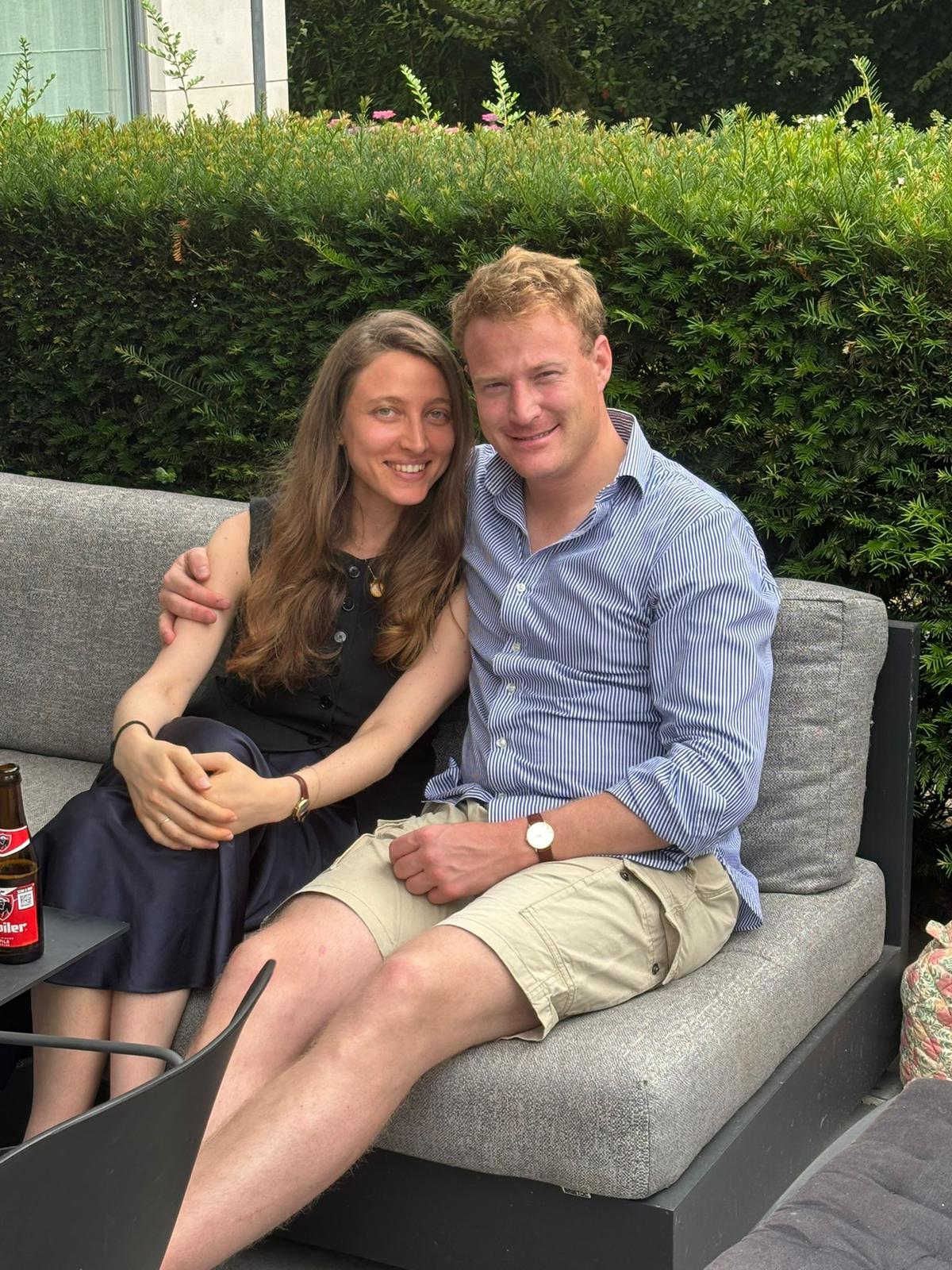 Patricia et Aymeric au jardin